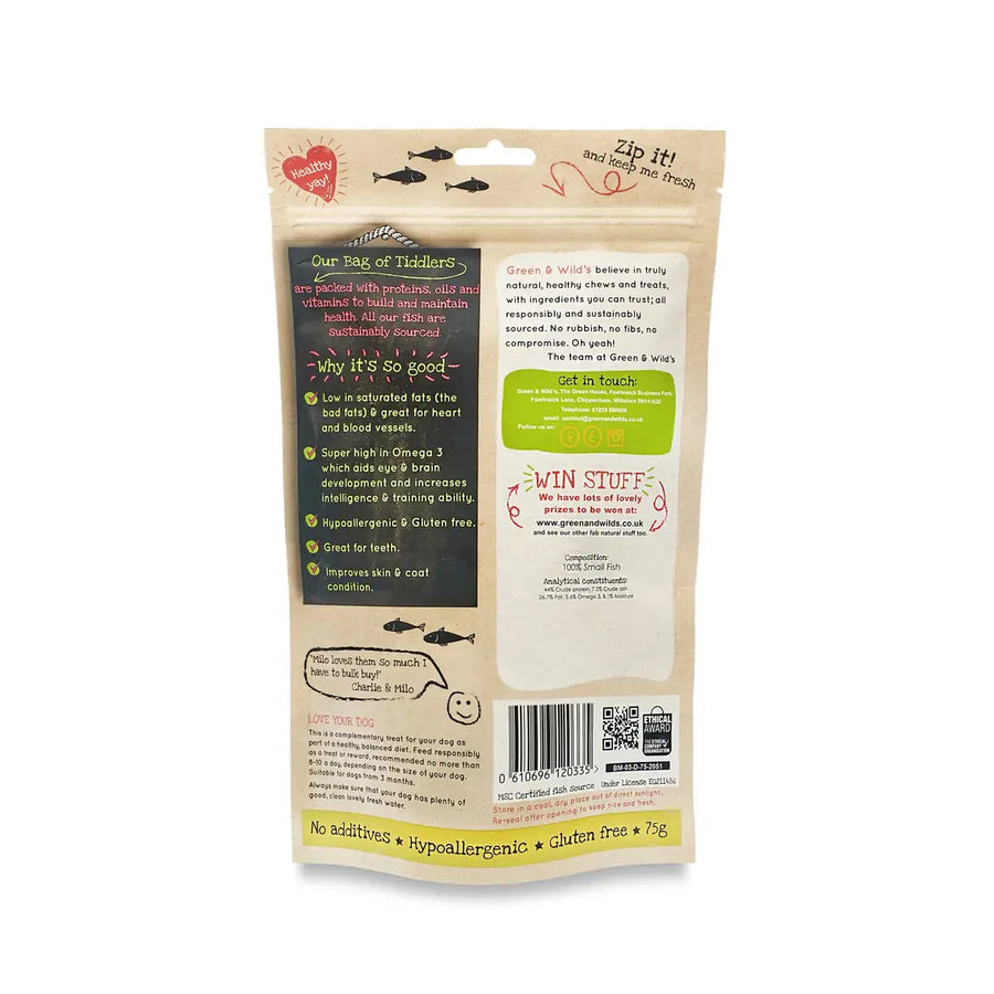 Green & Wilds Tiddlers Dog Fish Treats