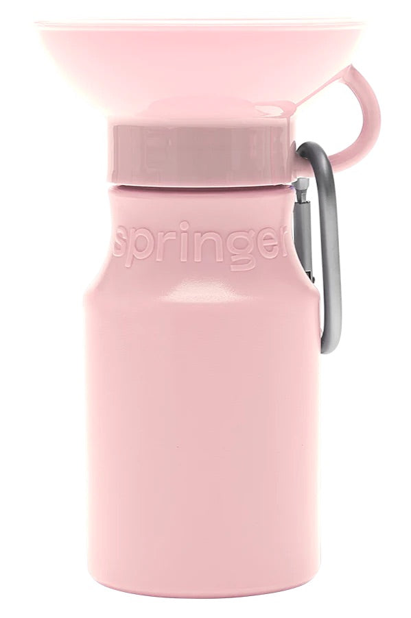 Springer Mini Dog Travel Bottle Cotton Candy Pink Sticks & Socks