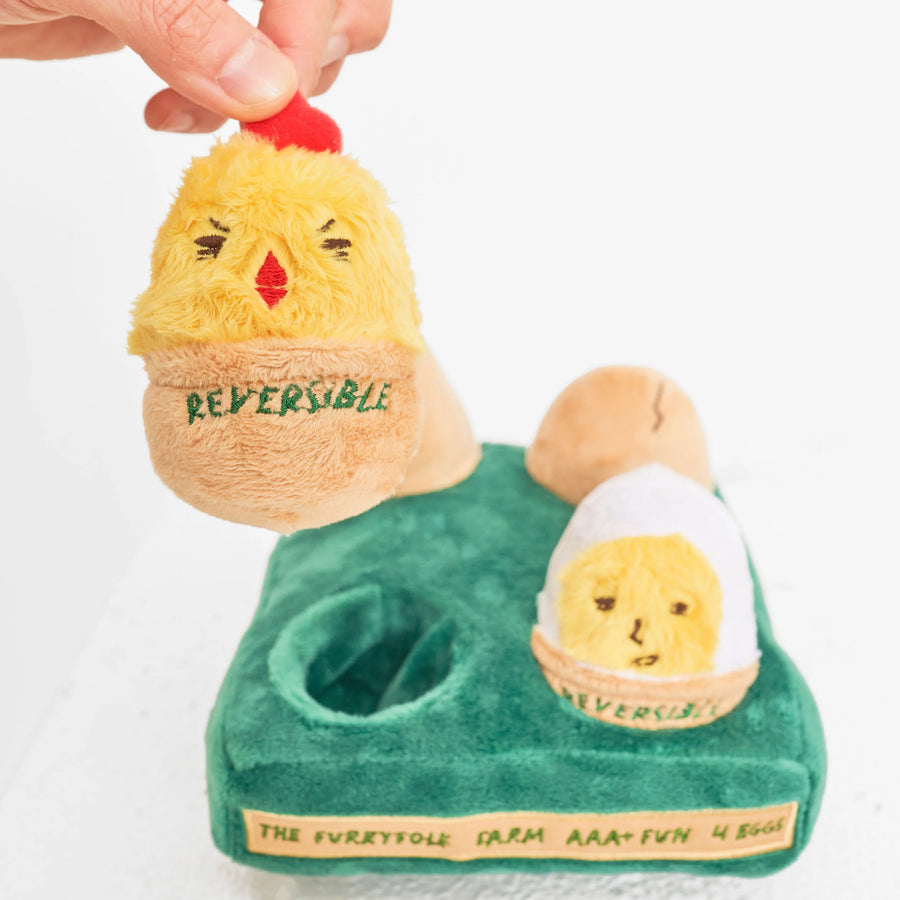 The Furryfolks AAA+ Egg Nosework Dog Toy Sticks & Socks