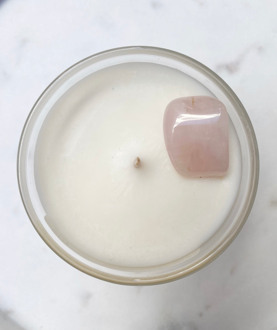 Rose Quartz Crystal Intention Candle Sticks & Socks 