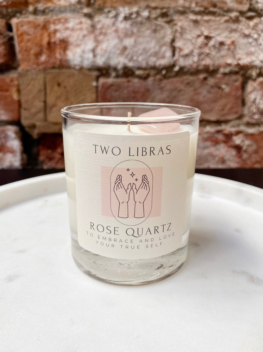 Rose Quartz Crystal Intention Candle Sticks & Socks 