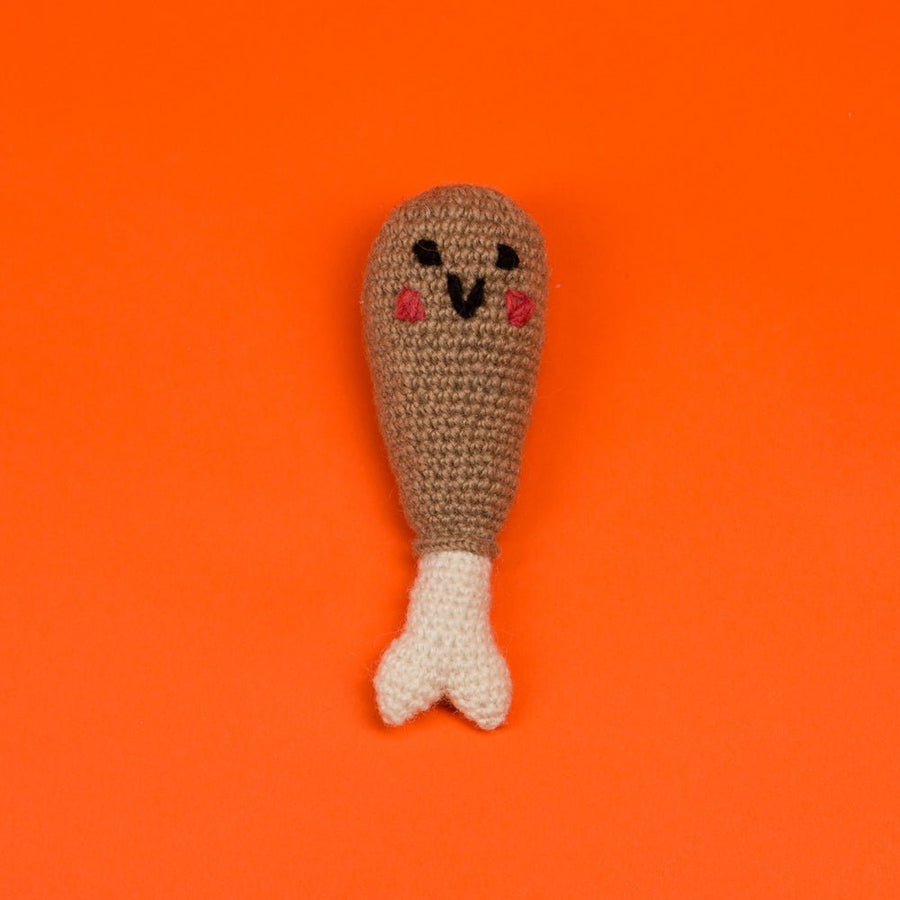 Ware of the Dog Wool Chicken Drumstick Toy