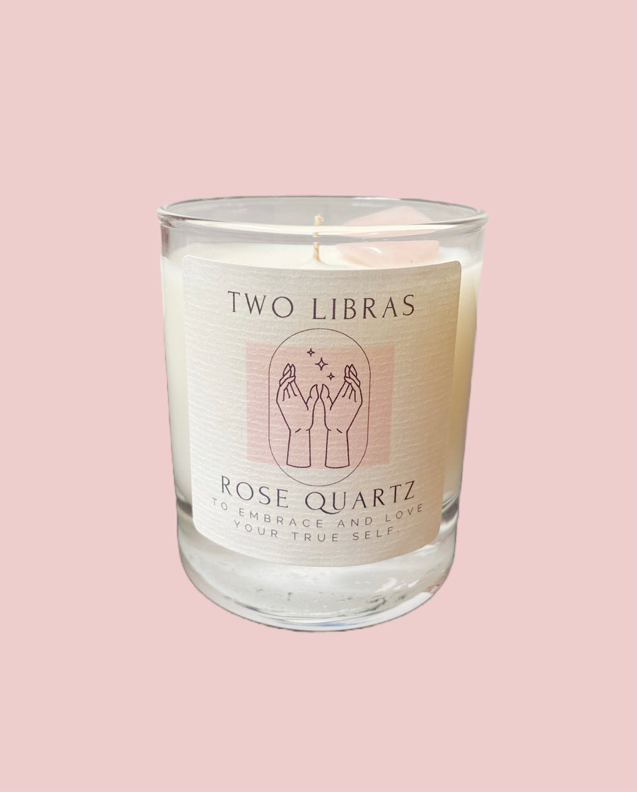 Rose Quartz Crystal Intention Candle Sticks & Socks 