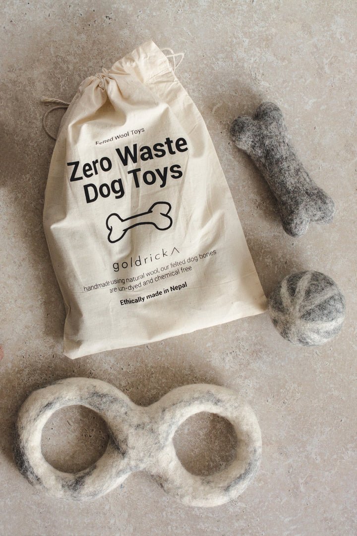 Sticks & Socks Zero Waste Sustainable Wool Dog Toy Set