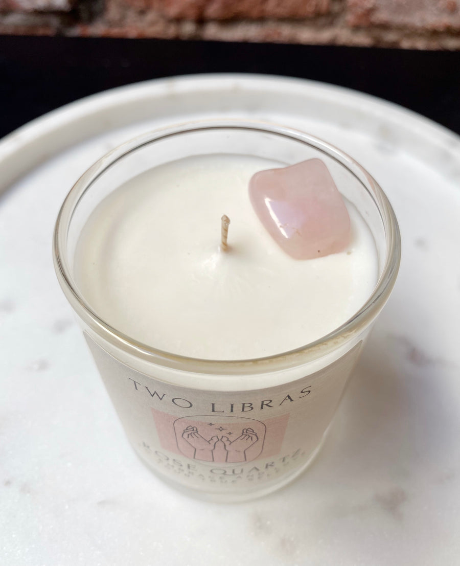 Rose Quartz Crystal Intention Candle Sticks & Socks 