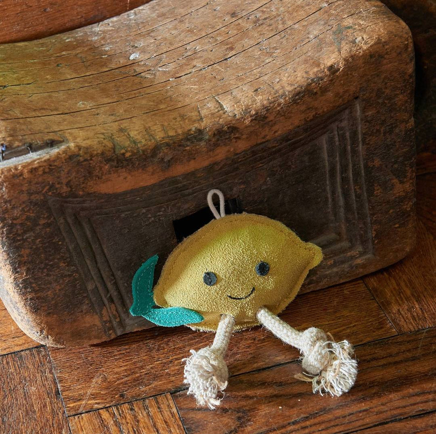 Green & Wilds Libby the Lemon Eco Dog Toy Sticks & Socks Ancoats Christmas Dog Shop