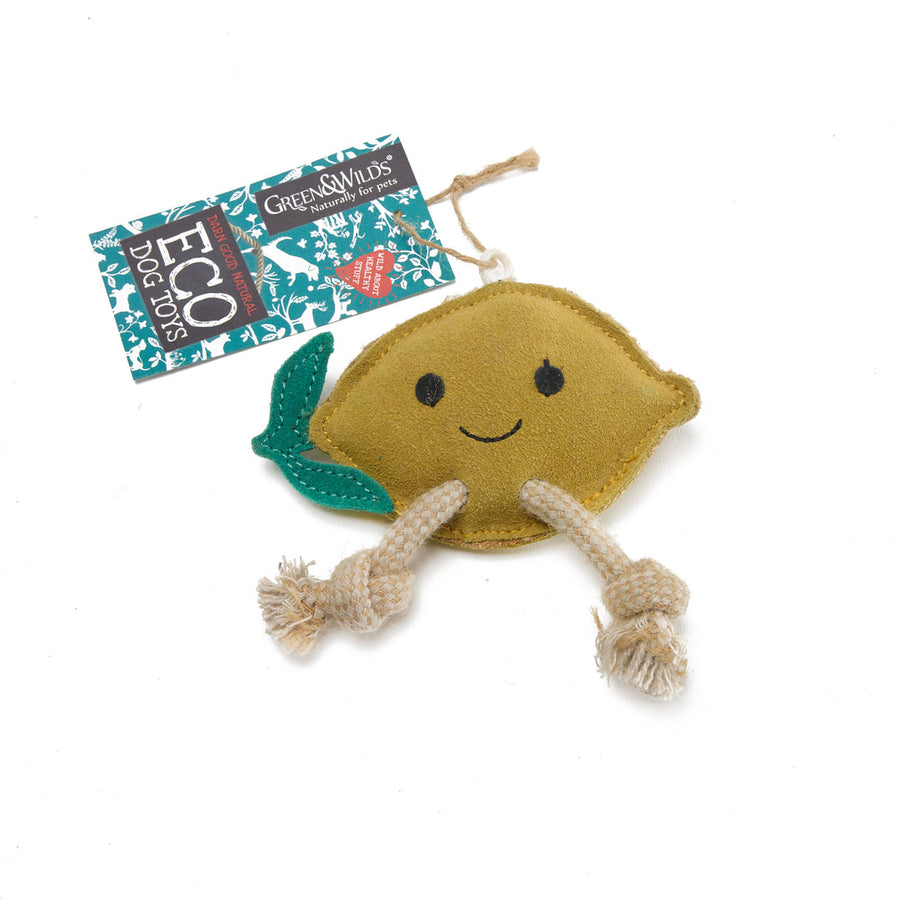 Green & Wilds Libby the Lemon Eco Dog Toy Sticks & Socks 