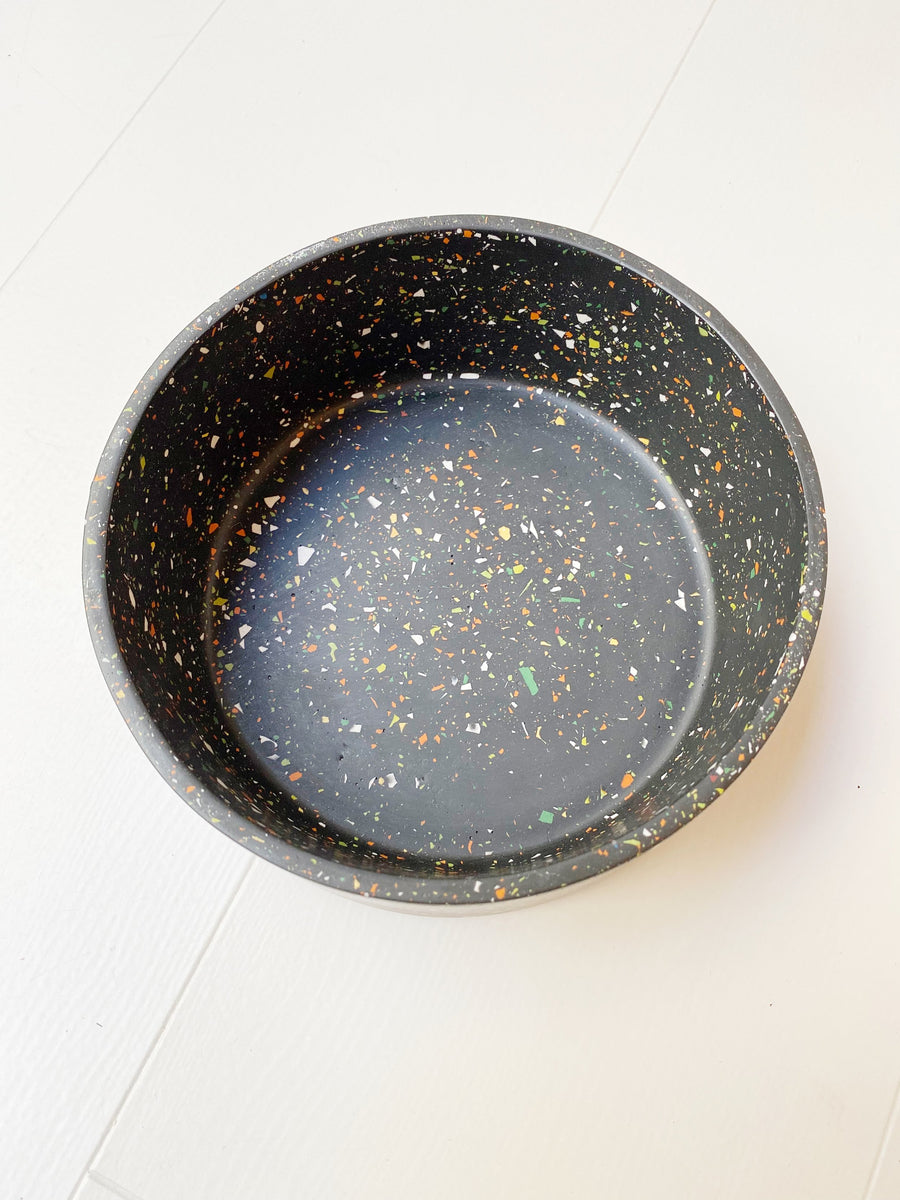 Terrasu Handmade Terrazzo Large Dog Food Bowl