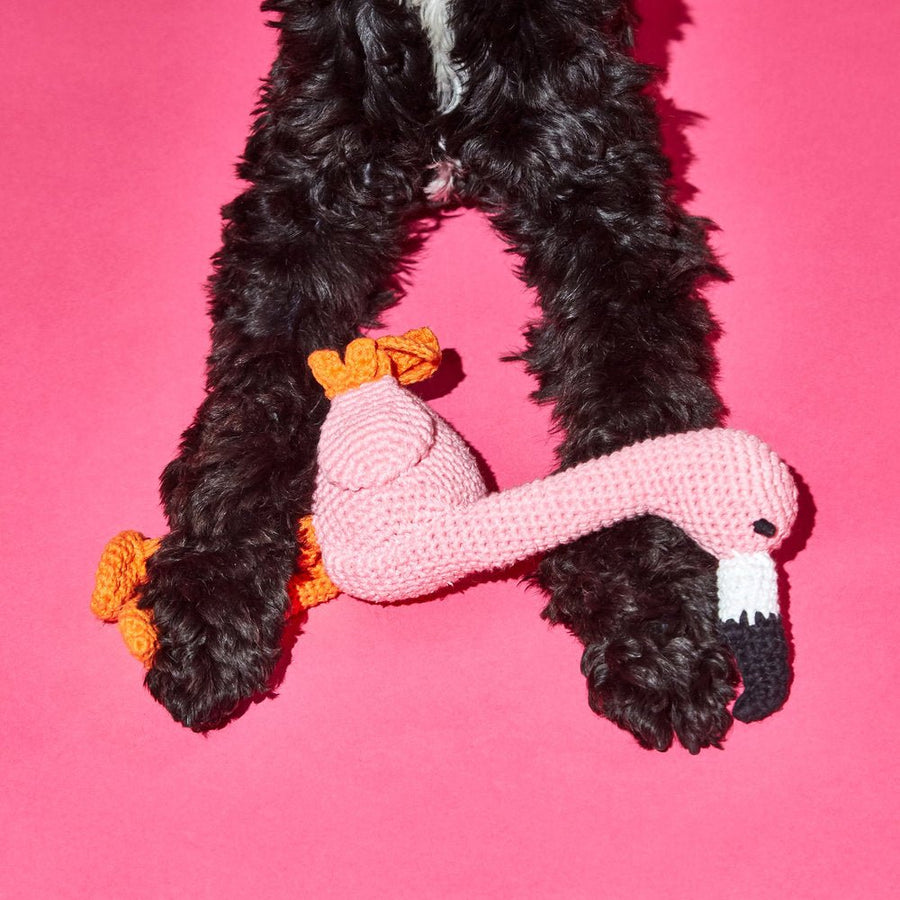 Ware of the Dog Organic Cotton Pink Flamingo Toy