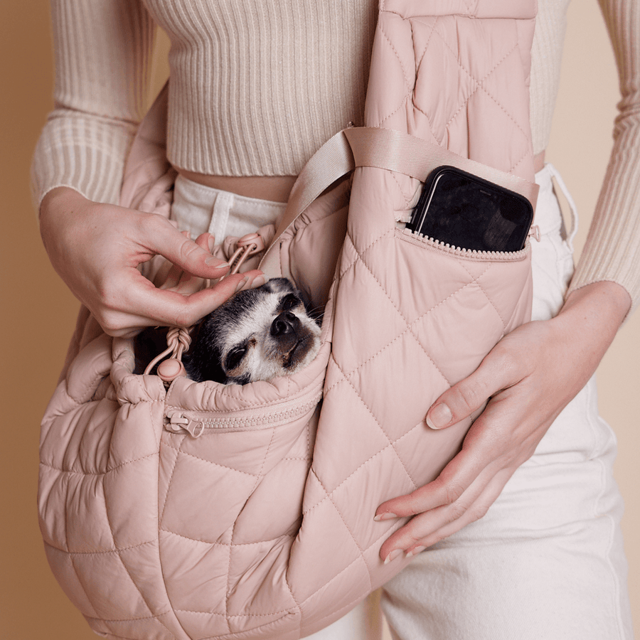 Maxbone Eco Packable Sling Dog Carrier Bag in Light Camel