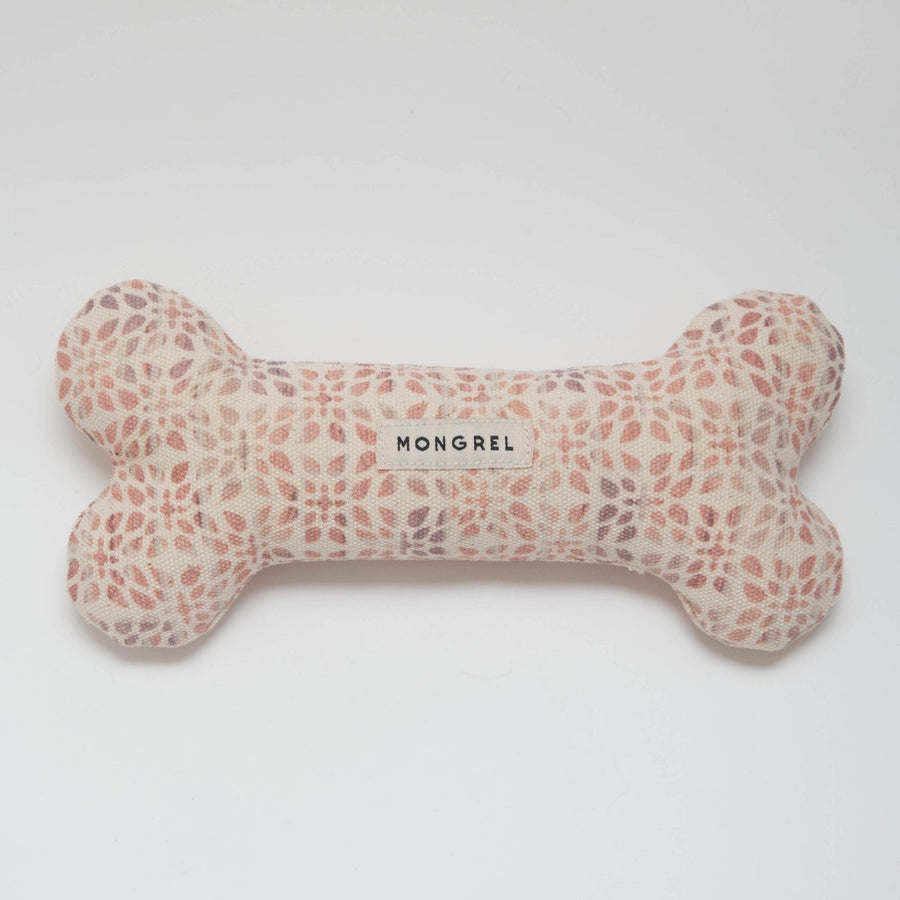 Mongrel Canvas Bone Dog Toy in Leaf