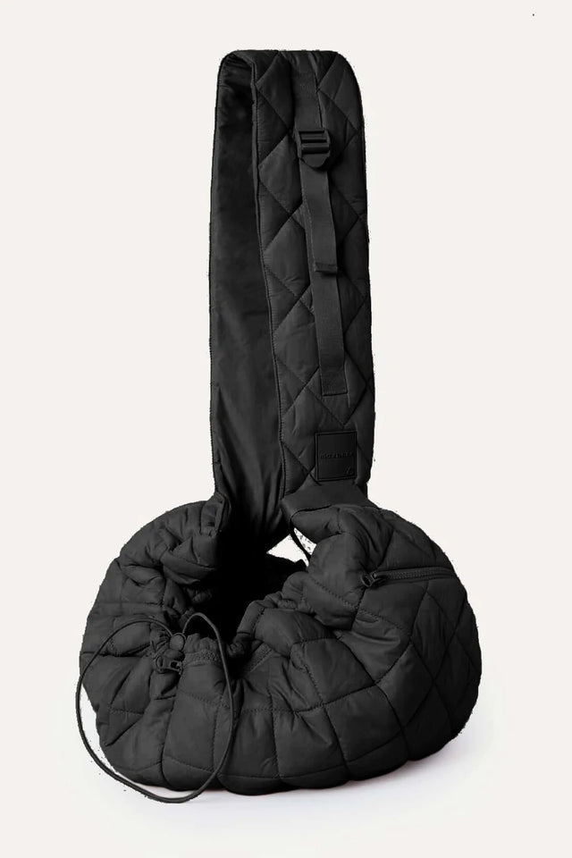 Maxbone Eco Packable Sling Dog Carrier in Black Sticks & Socks