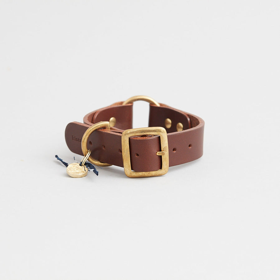 Kintails Brown Leather Dog Collar