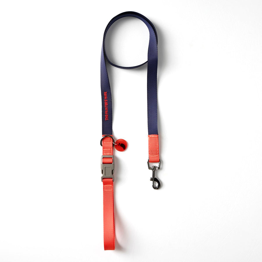 The Painter's Wife Sonia Dog Lead in Vermillion & Navy